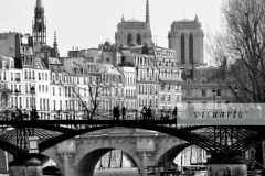 Pont des Arts and Pont Neuf with Notre Dame